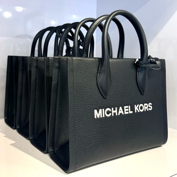 Michael Kors Mirella Small Signature Logo Crossbody Bag Black - Picture 1 of 8